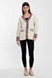ALEXANDERGARDI YAKASI ÇİZGİLİ TRİKO HIRKA(A92021-S)