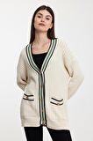 ALEXANDERGARDI YAKASI ÇİZGİLİ TRİKO HIRKA(A92021-S)