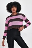 ALEXANDERGARDI ÇİZGİLİ CROP KAZAK (A92259-S)