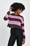 ALEXANDERGARDI ÇİZGİLİ CROP KAZAK (A92259-S)