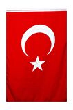 Türk Bayrağı 50x75 cm Alpaka Kumaş - Sopalı