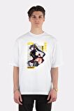Unisex Beyaz Oversize T-shirt Akeno Himejima, High School Dx , Anime Waifu