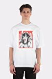 Unisex Beyaz Oversize T-shirt Ecchi Demon Girl Anıme Lewd (ahegao Face) For Otakus