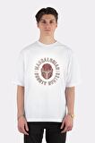 Unisex Beyaz Oversize T-shirt Mandalorian Helmet Badge