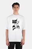 Unisex Beyaz Oversize T-shirt Slam Dunk Shohoku