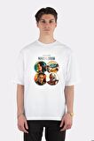Unisex Beyaz Oversize T-shirt Star Wars Mandalorian Character Frame