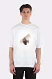 Unisex Beyaz Oversize T-shirt The Mandalorian Boba Fett Helmet