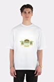 Unisex Beyaz Oversize T-shirt Tiny Green