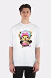 Unisex Beyaz Oversize T-shirt Tony Tony Chopper One Piece