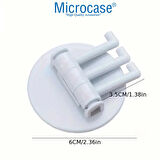 Microcase Plastik  Yapışkanlı Döndürülebilir  Banyo Mutfak Eşya Havlu Vb Anahtarlık Askılığı - MAVİ AL4470