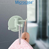 Microcase Plastik Yapışkanlı Döndürülebilir Banyo Mutfak Eşya Havlu Vb Anahtarlık Askılığı - GRİ AL4470