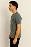 PAMUK PENYE BİSİKLET YAKA T-SHİRT KOYU YEŞİL STONE ISLAND