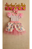 My Little Pony Unicorn Desenli Kabarık Bebe Yaka Elbise