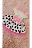 Kız Çocuk Mickey (miki) Mouse Kabarık Pembe Tüllü Elbise