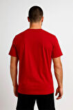 BİSİKLET YAKA TSHİRT KIRMIZI THENORTHFACE
