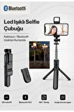 S03 Led Işıklı Tripod Bluetooth Kumandalı Üçü Birarada Selfie Çubuğu Monopod