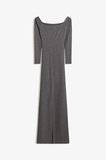 ALLBUCKS Bershka Uzun kollu bardot yumuşak elbise ABBRS3803