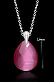 Sertifikalı Fasetli Pembe Akik Taşı Kolye - Aaa Kalite