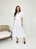JANES 6411 ELBİSE-BEYAZ