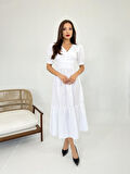 JANES 6411 ELBİSE-BEYAZ