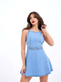 JANES 6952 KOT ELBİSE-MAVİ