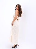 JANES 7024 ELBİSE-BEJ