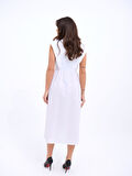 JANES 6338 ELBİSE-BEYAZ