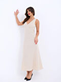 JANES 7124 ELBİSE-BEJ