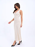 JANES 7124 ELBİSE-BEJ