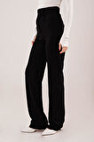 JANES Cırt Kapama Detaylı Siyah Pantolon