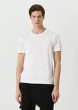 JANES Unisex Basic Bisiklet Yaka Regular T-Shirt - Beyaz