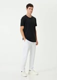 JANES Unisex Basic Bisiklet Yaka Regular T-Shirt - Siyah