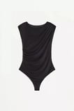 ALLBUCKS Lefties Büzgülü Tül Bodysuit Top Bluz Body ABLFT00015