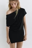 ALLBUCKS PULL & BEAR Asimetrik Kısa Elbise ABPNB00025