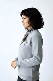 Kadın Fular Detaylı Tokalı Oversize Sweatshirt