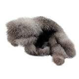 Hakiki Deri Gerçek Tilki Kürklü Ushanka Şapka Erkek Kadın Şapka Bere Boz