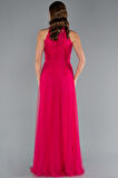 Halter Yaka Uzun Abiye Elbise ABU3252