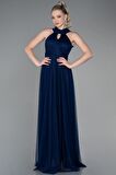Halter Yaka Uzun Abiye Elbise ABU3252