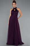 Halter Yaka Uzun Abiye Elbise ABU3252