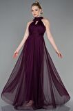 Halter Yaka Uzun Abiye Elbise ABU3252
