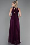 Halter Yaka Uzun Abiye Elbise ABU3252