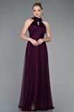 Halter Yaka Uzun Abiye Elbise ABU3252