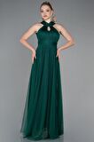 Halter Yaka Uzun Abiye Elbise ABU3252