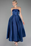 Straplez Midi Tafta Abiye Elbise ABU4049