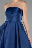 Straplez Midi Tafta Abiye Elbise ABU4049