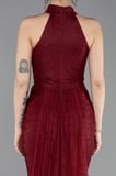 Halter Yaka Kuyruklu Uzun Dantel Abiye Elbise ABU6084