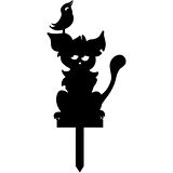 Lazer Kesim Süs Eşyaları Metal Kedi Bahçe Dekoru