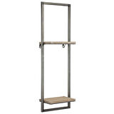Metal Duvar Rafı Ahşaplı Duvara Sabit Banyo Organizer