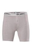 Anıt 1114 3 Adet Likralı Gri Uzun Boxer Külot Abani Classic