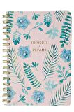 Acar Hera Soft Çiçekli Spiralli Çizgili Defter 14,5*21 Cm 256 Sayfa 80 Gr 1.Hamur